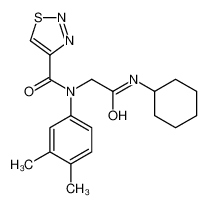 N-[2-(Cyclohexylamino)-2-oxoethyl]-N-(3,4-dimethylphenyl)-1,2,3-t hiadiazole-4-carboxamide 606115-52-0