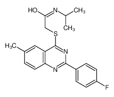 2-{[2-(4-Fluorophenyl)-6-methyl-4-quinazolinyl]sulfanyl}-N-isopro pylacetamide 606134-56-9