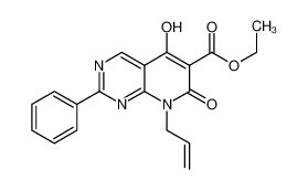 ethyl 5-hydroxy-7-oxo-2-phenyl-8-prop-2-enylpyrido[2,3-d]pyrimidine-6-carboxylate 98%