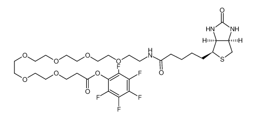perfluorophenyl 23-oxo-27-((3aS,4S,6aR)-2-oxohexahydro-1H-thieno[3,4-d]imidazol-4-yl)-4,7,10,13,16,19-hexaoxa-22-azaheptacosanoate