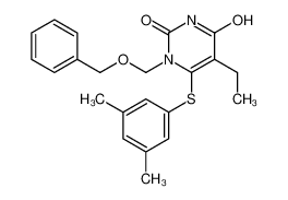 136105-76-5 6-(3,5-dimethylphenyl)sulfanyl-5-ethyl-1-(phenylmethoxymethyl)pyrimidine-2,4-dione