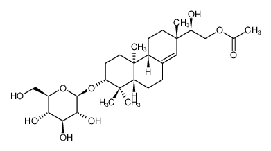 (3α,5β,9β,10α,13α,15R)-3-(β-D-Glucopyranosyloxy)-15-hydroxypimar- 8(14)-en-16-yl acetate 853267-91-1