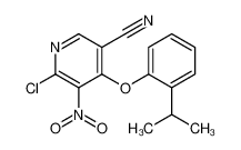 6-chloro-5-nitro-4-(2-propan-2-ylphenoxy)pyridine-3-carbonitrile 89247-41-6