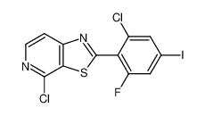 1365993-14-1 structure, C12H4Cl2FIN2S