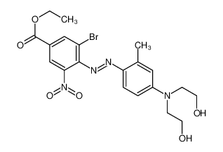 ethyl 4-[[4-[bis(2-hydroxyethyl)amino]-2-methylphenyl]diazenyl]-3-bromo-5-nitrobenzoate 82760-43-8