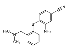 3-amino-4-[2-[(dimethylamino)methyl]phenyl]sulfanylbenzonitrile 627490-01-1