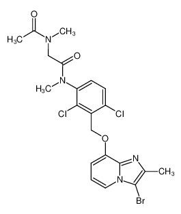 160642-33-1 structure, C21H21BrCl2N4O3