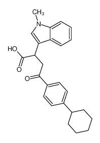 4-(4-cyclohexylphenyl)-2-(1-methylindol-3-yl)-4-oxobutanoic acid 937604-92-7