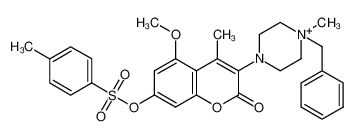 1-benzyl-4-(5-methoxy-4-methyl-2-oxo-7-(tosyloxy)-2H-chromen-3-yl)-1-methylpiperazin-1-ium 1456807-85-4