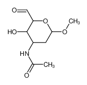 N-(2-formyl-3-hydroxy-6-methoxyoxan-4-yl)acetamide 69975-42-4