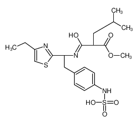 {4-[(2S)-2-(4-Ethyl-1,3-thiazol-2-yl)-2-{[(2S)-2-(methoxycarbonyl )-4-methylpentanoyl]amino}ethyl]phenyl}sulfamic acid 1000611-47-1