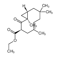 (1S,3R,5E,10S)-3-carbethoxy-1,5,8,8-tetramethylbicyclo[8.1.0]-5-undecen-2-one