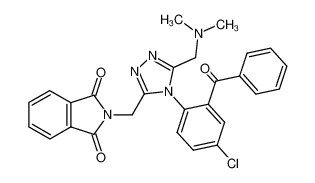 54042-46-5 N-[4-(2-benzoyl-4-chloro-phenyl)-5-(dimethylamino-methyl)-4H-[1,2,4]triazol-3-ylmethyl]-phthalimide