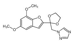 1-[[2-(5,7-dimethoxy-1-benzofuran-2-yl)-1,3-dioxolan-2-yl]methyl]-1,2,4-triazole 98532-69-5