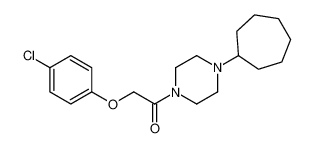 2-(4-chlorophenoxy)-1-(4-cycloheptylpiperazin-1-yl)ethanone 6033-28-9