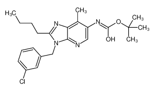 2-Methyl-2-propanyl [2-butyl-3-(3-chlorobenzyl)-7-methyl-3H-imida zo[4,5-b]pyridin-6-yl]carbamate 603082-32-2