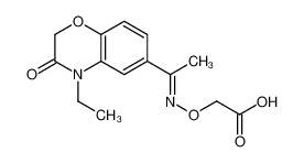 2-[(E)-1-(4-ethyl-3-oxo-1,4-benzoxazin-6-yl)ethylideneamino]oxyacetic acid 91119-64-1