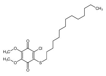 2-chloro-5,6-dimethoxy-3-tetradecylsulfanylcyclohexa-2,5-diene-1,4-dione 69241-89-0