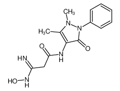 N-(1,5-dimethyl-3-oxo-2-phenyl-2,3-dihydro-1H-pyrazol-4-yl)-2-hydroxycarbamimidoyl-acetamide 92441-07-1