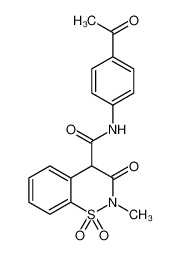 29209-27-6 N-(4-Acetylphenyl)-2-methyl-3-oxo-3,4-dihydro-2H-1,2-benzothiazin e-4-carboxamide 1,1-dioxide