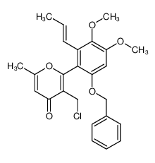 101905-30-0 spectrum, 2-(6-benzyloxy-3,4-dimethoxy-2-(prop-1-enyl)phenyl)-3-chloromethyl-6-methyl-4H-pyran-4-one