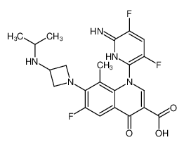 1-(6-amino-3,5-difluoropyridin-2-yl)-6-fluoro-8-methyl-4-oxo-7-[3-(propan-2-ylamino)azetidin-1-yl]quinoline-3-carboxylic acid 888032-58-4