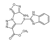 Methyl 1-(4-amino-1,2,5-oxadiazol-3-yl)-5-[(1H-benzimidazol-2-yls ulfanyl)methyl]-1H-1,2,3-triazole-4-carboxylate 312267-30-4