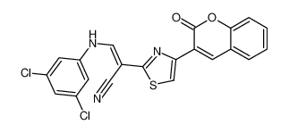 (Z)-3-(3,5-dichloroanilino)-2-[4-(2-oxochromen-3-yl)-1,3-thiazol-2-yl]prop-2-enenitrile 5813-97-8