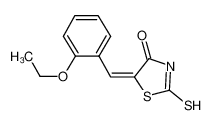 (5E)-5-(2-Ethoxybenzylidene)-2-mercapto-1,3-thiazol-4(5H)-one 6319-50-2