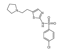 4-chloro-N-[5-(2-pyrrolidin-1-ylethyl)-1,3-thiazol-2-yl]benzenesulfonamide 71933-37-4