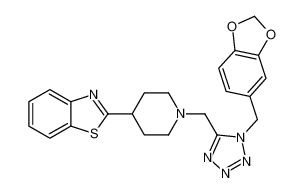 2-(1-{[1-(1,3-Benzodioxol-5-ylmethyl)-1H-tetrazol-5-yl]methyl}-4- piperidinyl)-1,3-benzothiazole 606082-57-9