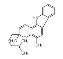 Mahanimbin; (+)-3,11-二氢-3,5-二甲基-3-(4-甲基-3-戊烯-1-基)吡喃并[3,2-a]咔唑