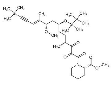 164592-72-7 (S)-methyl 1-((4R,7S,9S,E)-7-((tert-butyldimethylsilyl)oxy)-9-methoxy-4,10-dimethyl-2,3-dioxo-13-(trimethylsilyl)tridec-10-en-12-ynoyl)piperidine-2-carboxylate