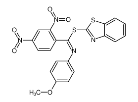 1,3-benzothiazol-2-yl N-(4-methoxyphenyl)-2,4-dinitrobenzenecarboximidothioate 5744-44-5