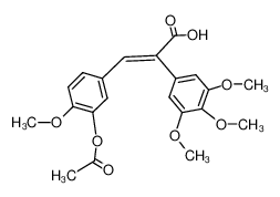 39500-10-2 spectrum, (E)-3-(3-acetoxy-4-methoxyphenyl)-2-(3,4,5-trimethoxyphenyl)acrylic acid