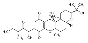 (3R,4aR,6aR,12aR,12bR)-3-(2-hydroxypropan-2-yl)-6a,12b-dimethyl-9-[(2S,4S)-4-methyl-3-oxohexan-2-yl]-1,2,3,4a,5,6,12,12a-octahydropyrano[3,2-a]xanthene-8,11-dione 32450-26-3