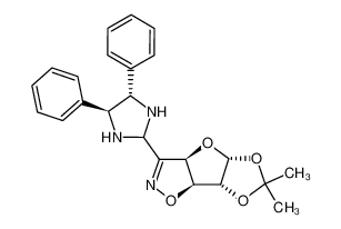 223142-14-1 (+)-(3aR,4'S,5R,5'S,6R,6aS)-3-(4',5'-diphenylimidazolid-2'-yl)-3a,5,6,6a-tetrahydro-5,6-isopropylidenedioxyfuro(2,3-d)isoxazole