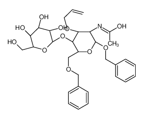 N-[(2S,3R,4R,5S,6R)-2-phenylmethoxy-6-(phenylmethoxymethyl)-4-prop-2-enoxy-5-[(2S,3R,4S,5R,6R)-3,4,5-trihydroxy-6-(hydroxymethyl)oxan-2-yl]oxyoxan-3-yl]acetamide 71207-97-1