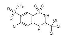 6-chloro-1,1-dioxo-3-(trichloromethyl)-3,4-dihydro-2H-1λ<sup>6</sup>,2,4-benzothiadiazine-7-sulfonamide 4267-05-4