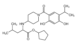 1351813-99-4 cyclopentyl N-(1-{[2,4-dihydroxy-5-(propan-2-yl)phenyl]carbonyl}piperidin-4-yl)-L-leucinate