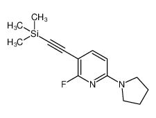 2-Fluoro-6-(pyrrolidin-1-yl)-3-((trimethylsilyl)-ethynyl)pyridine 1203499-05-1