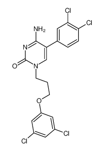 4-amino-1-[3-(3,5-dichlorophenoxy)propyl]-5-(3,4-dichlorophenyl)pyrimidin-2-one