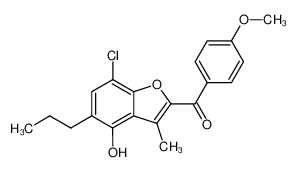 4-hydroxy-7-chloro-2-(p-methoxybenzoyl)-3-methyl-5-propylbenzofuran 120034-11-9