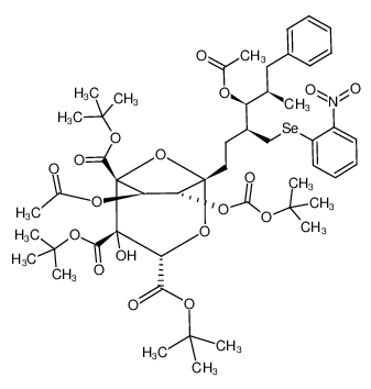 925453-75-4 spectrum, tri-tert-butyl [1S,1(3S,4S,5R),3S,4S,5R,6R,7R]-6-acetoxy-1-[4-acetoxy-5-methyl-3-[(2-nitrophenylseleno)methyl]-6-phenylhexyl]-7-(tert-butoxycarbonyl)oxy-4-hydroxy-2,8-dioxabicyclo[3.2.1]octane-3,4,5-tricarboxylate