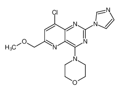 8-chloro-2-imidazol-1-yl-6-methoxymethyl-4-morpholin-4-yl-pyrido[3,2-d]pyrimidine 1220113-72-3