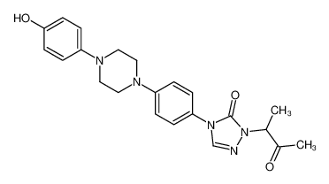 4-[4-[4-(4-hydroxyphenyl)piperazin-1-yl]phenyl]-2-(3-oxobutan-2-yl)-1,2,4-triazol-3-one 112559-69-0