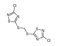 3-chloro-5-[(3-chloro-1,2,4-thiadiazol-5-yl)sulfanylmethylsulfanyl]-1,2,4-thiadiazole 76838-02-3