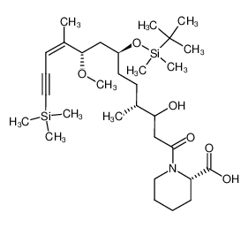 186417-42-5 (2S)-1-((4R,7S,9S,Z)-7-((tert-butyldimethylsilyl)oxy)-3-hydroxy-9-methoxy-4,10-dimethyl-13-(trimethylsilyl)tridec-10-en-12-ynoyl)piperidine-2-carboxylic acid