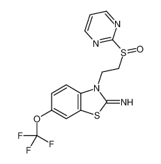 3-(2-pyrimidin-2-ylsulfinylethyl)-6-(trifluoromethoxy)-1,3-benzothiazol-2-imine