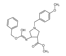 methyl (3R,4R)-1-[(4-methoxyphenyl)methyl]-4-(phenylmethoxycarbonylamino)pyrrolidine-3-carboxylate